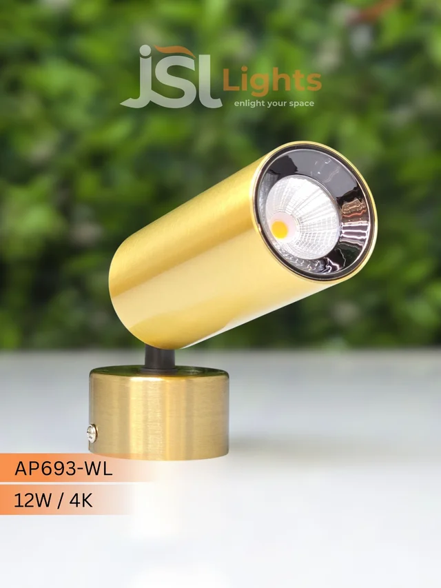 AP693 12W Led Surface Wall Spot Light | Premium Gold Finish - 4K