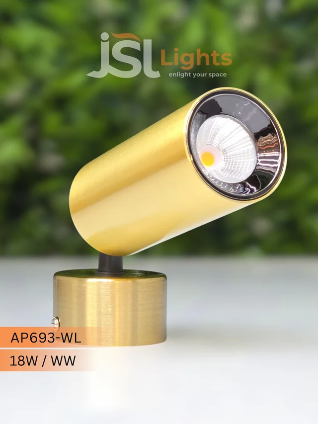 AP693 18W Led Surface Wall Spot Light | Premium Gold Finish - WW