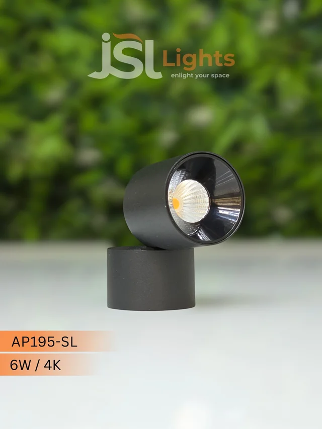 AP195 6W Led Surface Wall Spot Light | Premium Black - PB Finish - 4K, PB