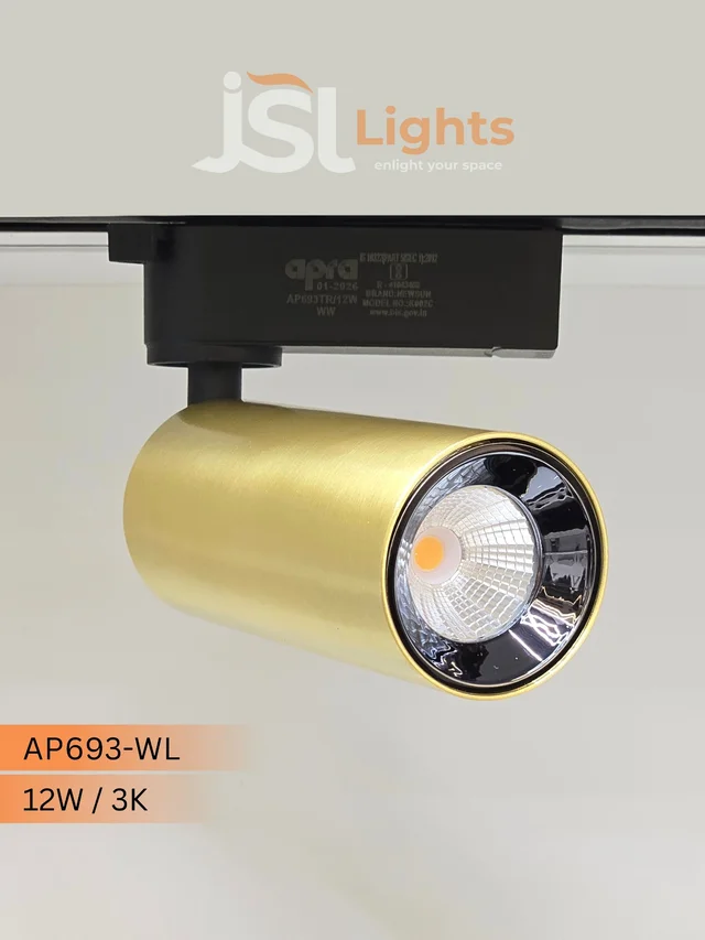 AP693 12W Led Track Spot Light | Premium Gold Finish - 12W, 3K