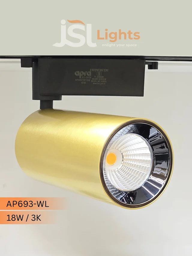 AP693 18W Led Track Spot Light | Premium Gold Finish - 18W, 3K