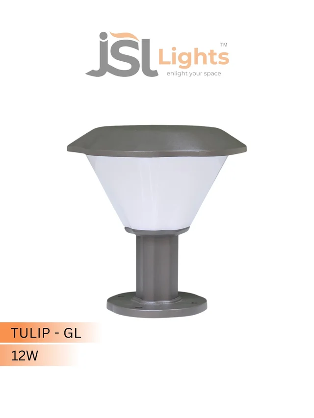TULIP - GL 12W Outdoor Garden Light | Premium Grey Finish