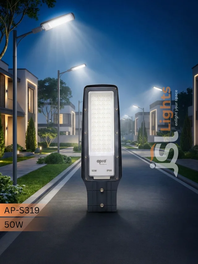 AP-S319 Street Light 50W IP66 Waterproof | Aluminium Body | Waterproof Outdoor | LED Street Light | 6000K Cool White | Efficient Outdoor Light | 2-Year Warranty With HeatSink Energy - 50w