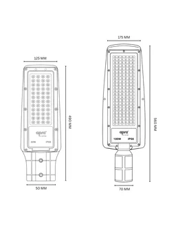 AP-S319 Street Light 100W IP66 Waterproof | Aluminium Body | Waterproof Outdoor | LED Street Light | 6000K Cool White | Efficient Outdoor Light | 2-Year Warranty With HeatSink Energy - 100W