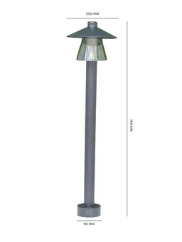 LX LED LX 588C - Bollard 9w Outdoor Garden Light | Premium Black Finish -