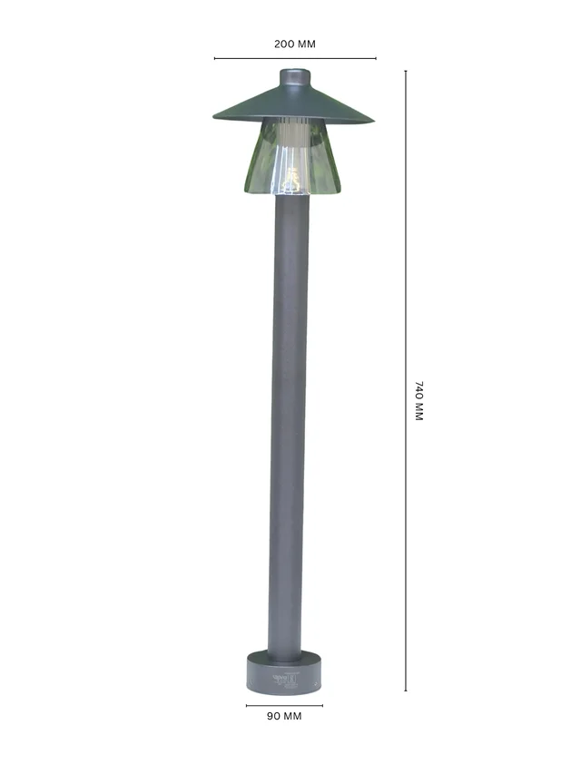 LX LED LX 588C - Bollard 9w Outdoor Garden Light | Premium Black Finish -