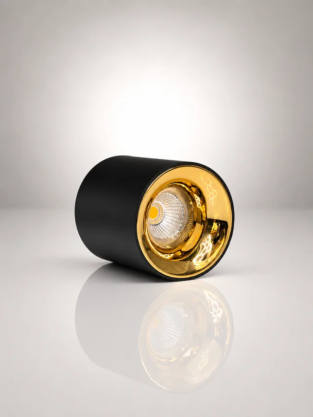 OZZ+616 - 12W Deep Recessed COB Downlight Body BLK - RG - 12W, 4K