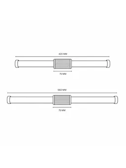 AP14 - 12W LED Mirror Front Light | Luxury Black Gold Wall Light | Warm White Anti-Rust Bathroom Vanity & Dressing Table Lighting - 12W