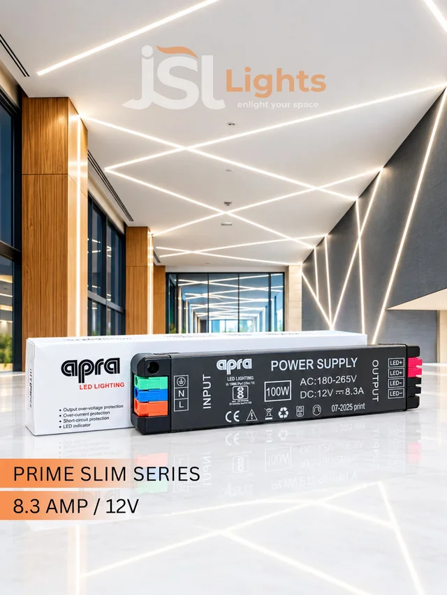 Apra Prime Slim Series 8.3AMP 12V ultra Premium LED strip driver - 8.3AMP, 12V