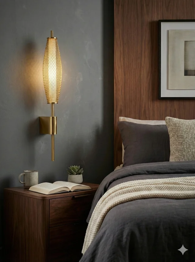 LX706 Golden LED Wall Light 12W – Stylish Indoor Fixture for Bedroom, Luxury wall Lamp - GD