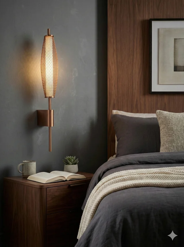 LX706 Copper LED Wall Light 12W – Stylish Indoor Fixture for Bedroom, Luxury wall Lamp - CP