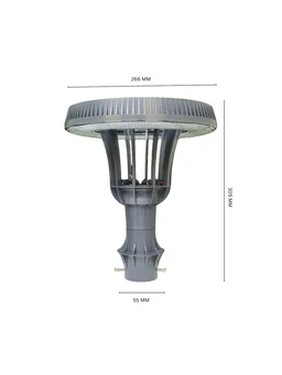 JSL LIGHTS JSL Fountain GREY PVC GATE LIGHT - OUTDOOR HOME DECOR GATE LAMP PILLAR | WARM WHITE 20W LED LIGHT