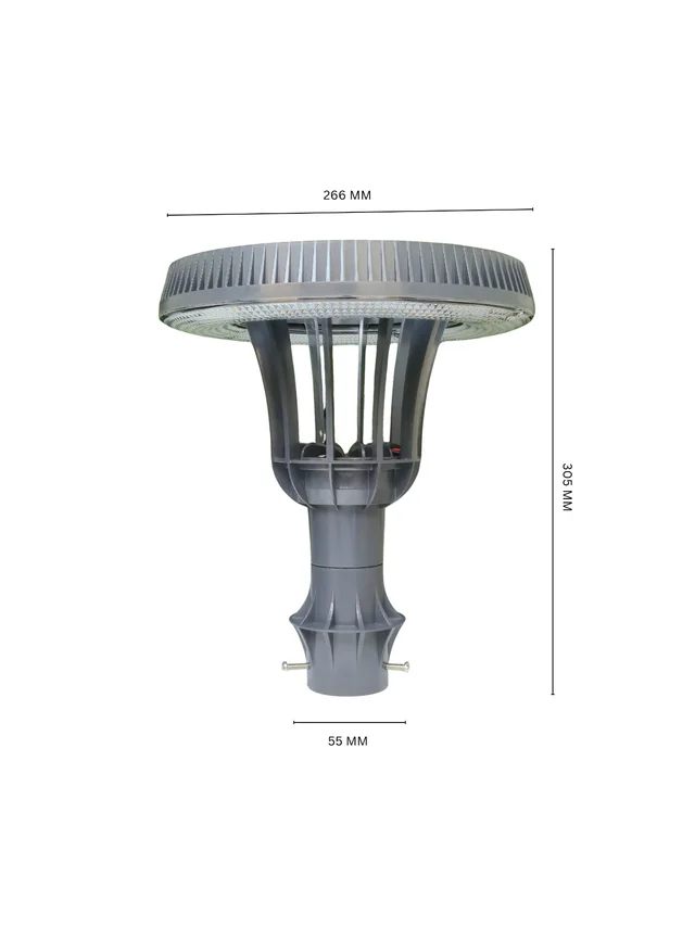 JSL LIGHTS JSL Fountain GREY PVC GATE LIGHT - OUTDOOR HOME DECOR GATE LAMP PILLAR | WARM WHITE 20W LED LIGHT