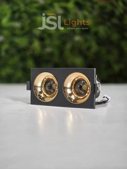 APRA567 2*7W BK RG Square Recessed Linear COB Downlight - 14W, 3000K