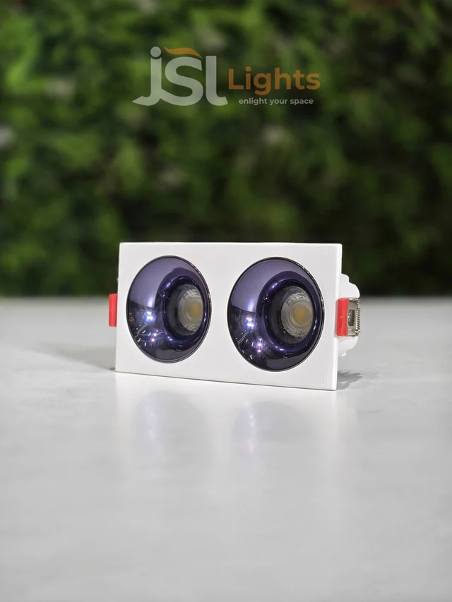 APRA567 2*7W PKW PB Square Recessed Linear COB Downlight - 14W, 3000K