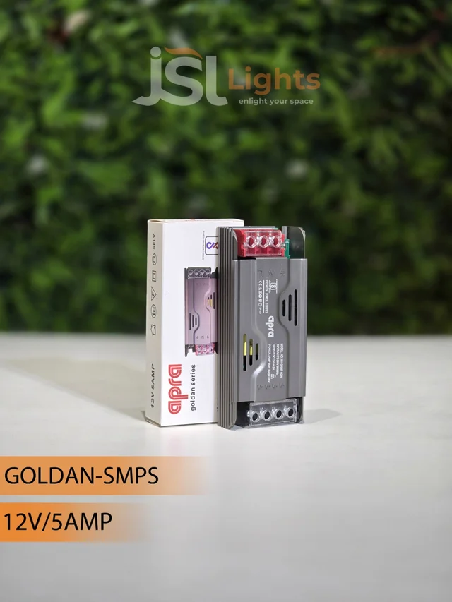APRA LED APRA Golden Series 12V 60W Premium Power Supply – Constant Voltage LED Driver for Strips & Modules - 5Amp