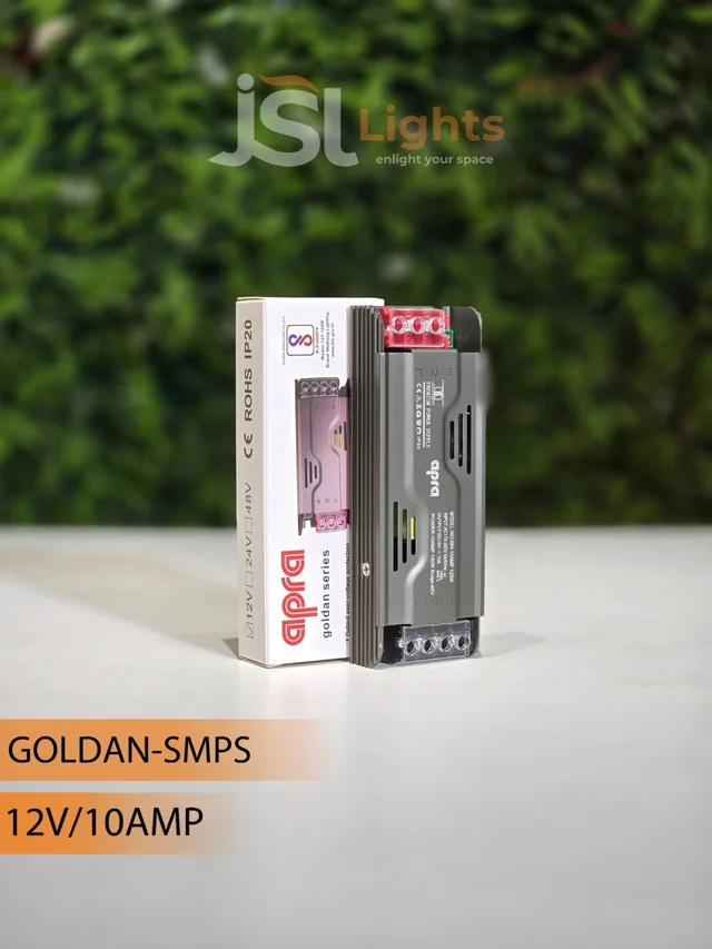 APRA LED APRA Golden Series 12V 60W Premium Power Supply – Constant Voltage LED Driver for Strips & Modules - 10Amp