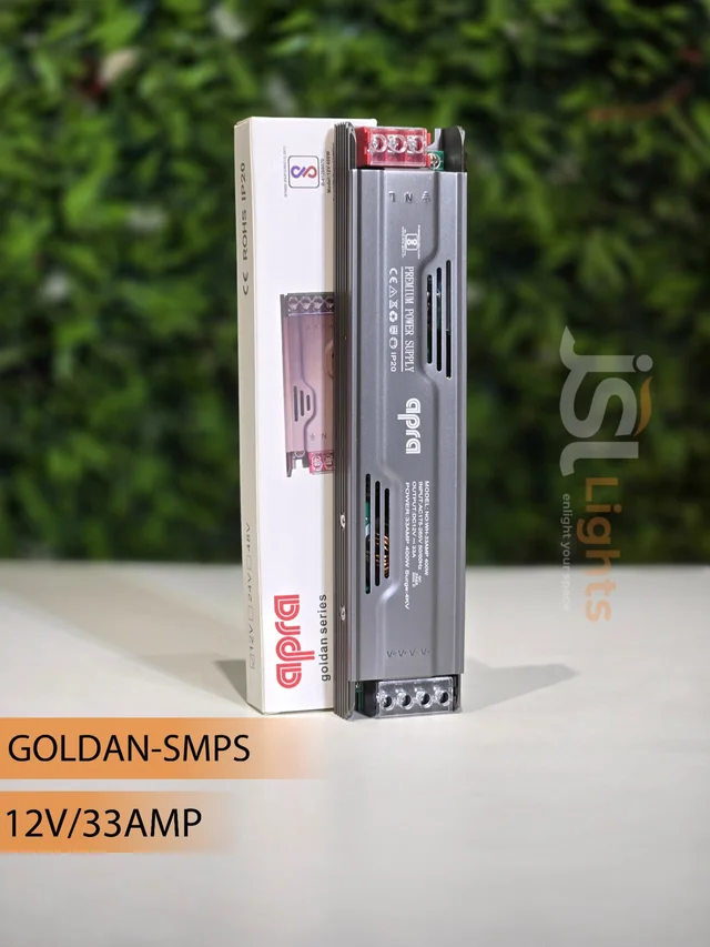 APRA LED APRA Golden Series 12V 60W Premium Power Supply – Constant Voltage LED Driver for Strips & Modules - 33Amp