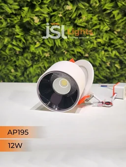 APRA AP195 12W White Recessed Cylindrical Downlight - 6000K