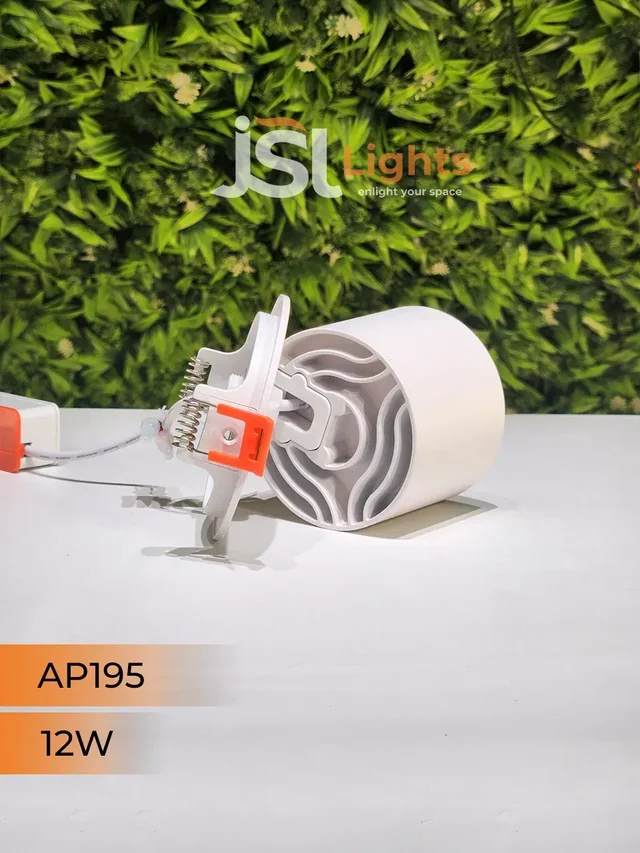 APRA AP195 12W White Recessed Cylindrical Downlight - 4000K