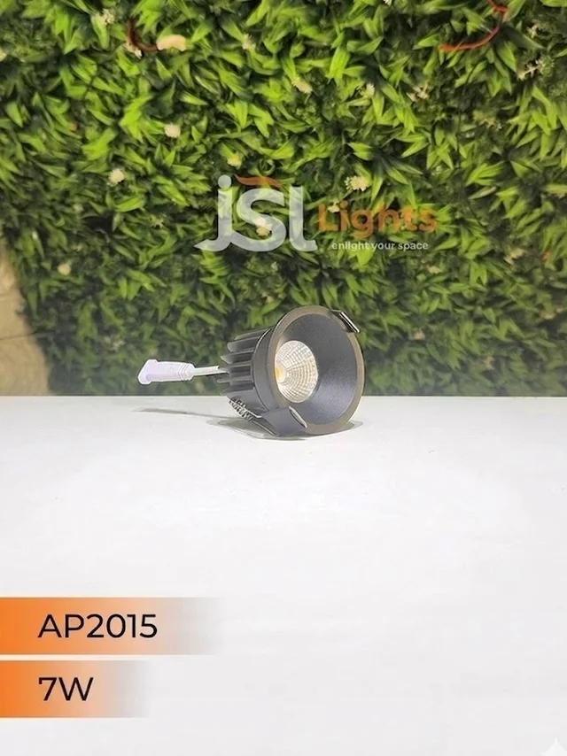 APRA 2015 Deep Recessed COB Downlight | Black & White Body, CRI 80, 130 Lumens/Watt, 2 Year Warranty - 7W, 4000K, Black
