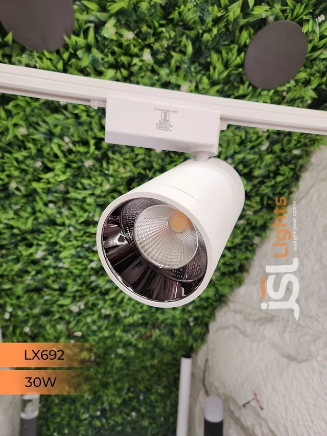 LX 692 30W LED Track Spotlight White Body - 30W, 3000K, White