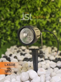 LX LED LX 608 18W RGB Auto Colour Changing LED Garden Spike Light IP65 | Outdoor Plant & Tree Spotlight | LX Lighting by JSL Lights Delhi - RGB, 18W