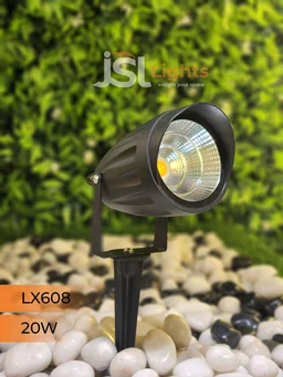 LX LED Shop LX 608 20W LED Garden Spike Light, 3000K Warm White, IP65 for plant and landscape lighting. LX Lighting by JSL Lights, Delhi. Wholesale India. - 20W