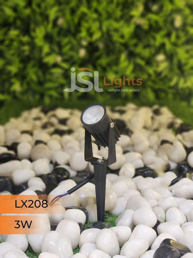 LX 208 3W LED Spike Garden Spot Light - 3W, GR