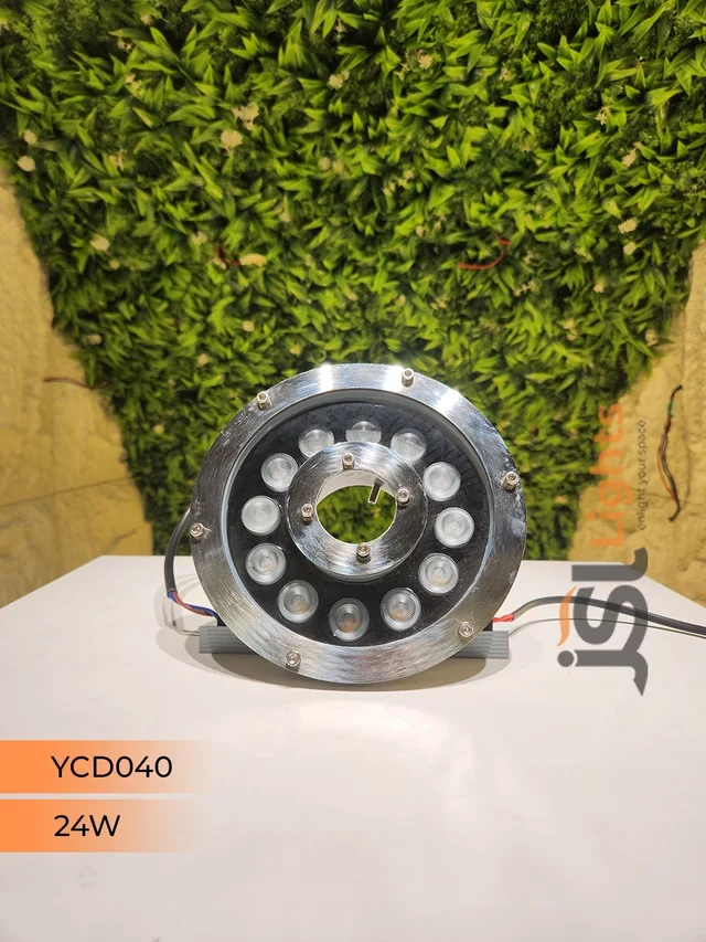 APRA YCD040-IMP Under Water 24W Nozzle Pool Led Light - 24W, WW