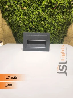 LX525 3W LED Foot Light Black 2 Module Aluminium Warm White 3x3 Inch | Modern Wall Step Light - 5W, Black