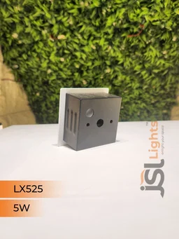 LX525 3W LED Foot Light Black 2 Module Aluminium Warm White 3x3 Inch | Modern Wall Step Light - 5W, White