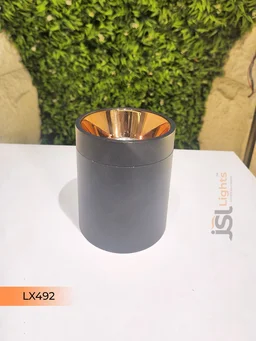 LX LED LX492 12W Round Black Rose Gold LED Surface Cylinder Light | 3000K/4000K | Modern Balcony & Ceiling Light - 12W, 4000K