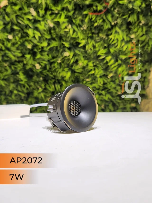 APRA AP 2072 7W Black Deep Recessed COB Downlight - 7W, 4000K, Black