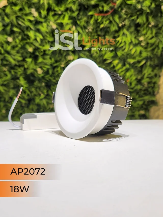 APRA AP 2072 18W White Deep Recessed COB Downlight - 18W, 3000K, White