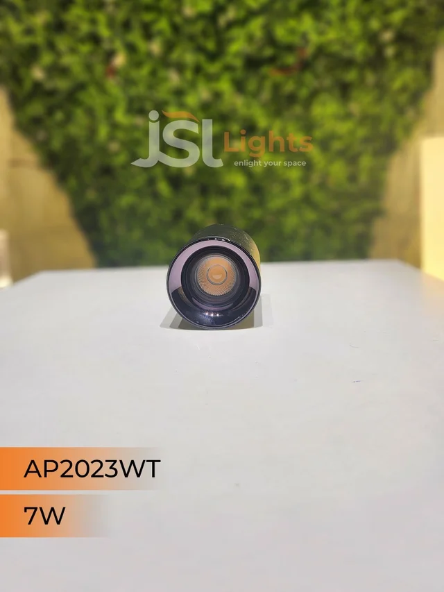 APRA AP 2023WT 7W Black RG Round Surface Cylindrical Light - 7W, 3000K, Black PB