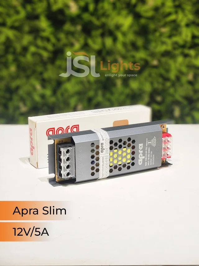 APRA 60W Slim 12V Led Strip Constant Current Driver - 60W/5AM