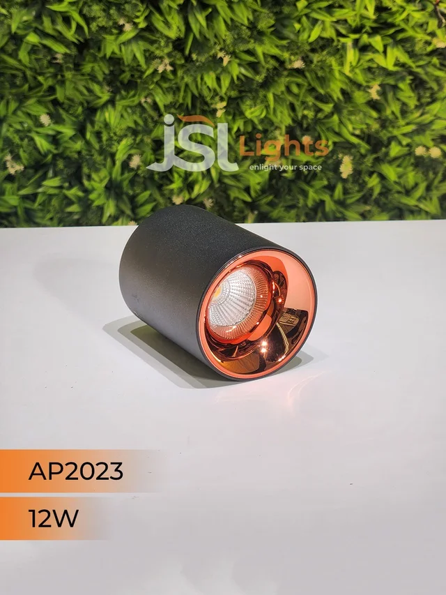 APRA AP2023 IND 12W Round Rose Gold Surface Cylindrical Light - 3000K