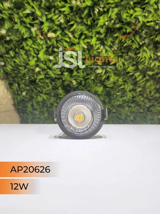 APRA AP 20626 12W 3CCT Black Deep Recessed COB Downlight PB Reflector - 12W, 3CCT, Black