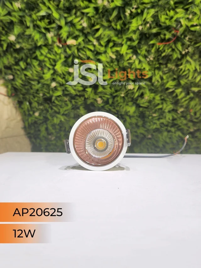 Bridglux & Philips AP 20625 12W White Deep Recessed COB Downlight RG Reflector - 12W, 3000K, White