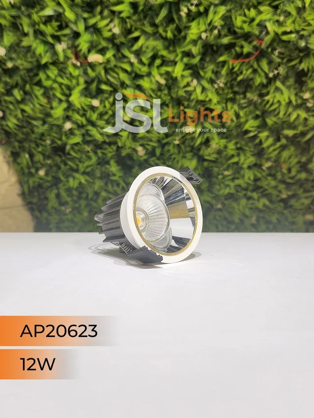 APRA AP 20623 12W 3CCT White Deep Recessed COB Downlight SS Reflector - 12W, 3CCT, White