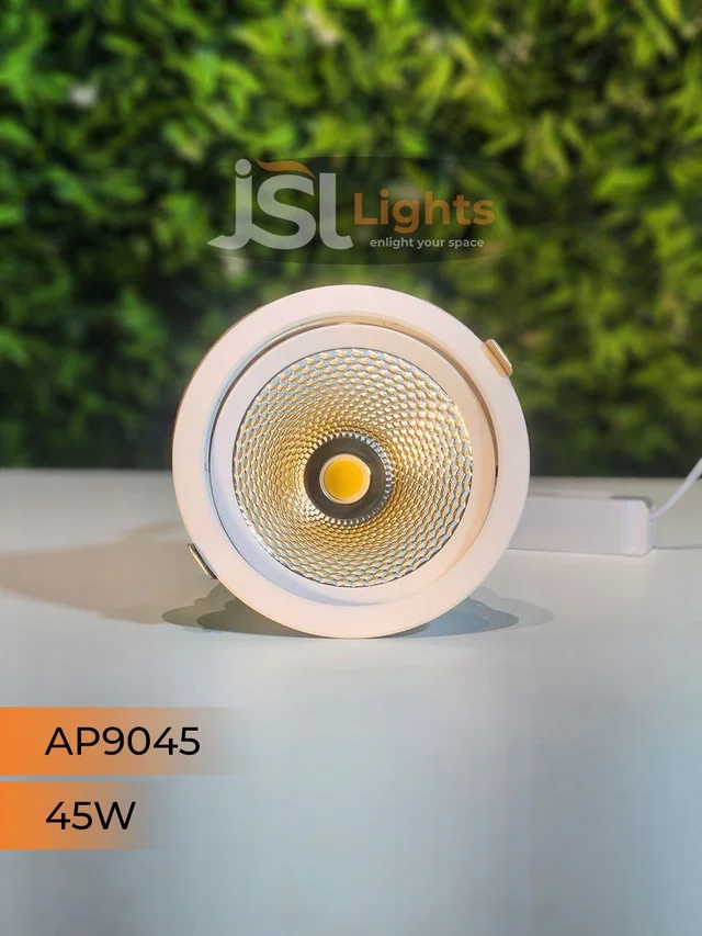 APRA 9045 45W Round Deep Recessed COB Downlight - 45W, 6000K