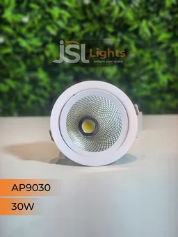 APRA 9050 30W Round Deep Recessed COB Downlight - 30W, 6000K