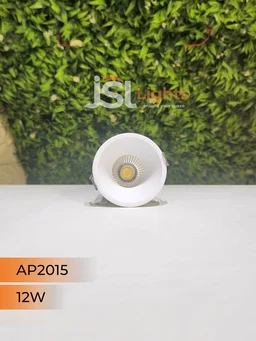 APRA 2015 Deep Recessed COB Downlight | Black & White Body, CRI 80, 130 Lumens/Watt, 2 Year Warranty - 12W, 4000K, White