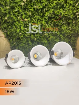 APRA 2015 Deep Recessed COB Downlight | Black & White Body, CRI 80, 130 Lumens/Watt, 2 Year Warranty - 18W, 4000K, White