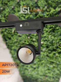 APRA 1720 20W LED Track Spotlight Black Body - 4000K, Black