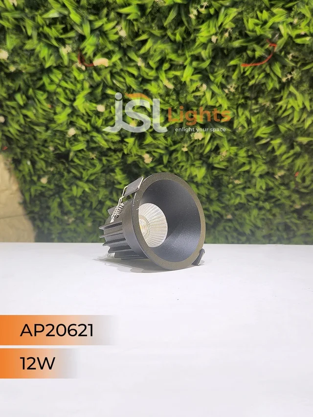 APRA 20621 12W Recessed COB Downlight – Premium Quality LED with Philips Driver" - 12W, 4000K, Black