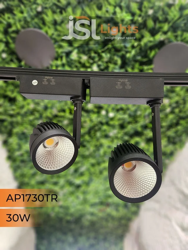 APRA 1730 30W LED Track Spotlight Black Body - 3000K, Black