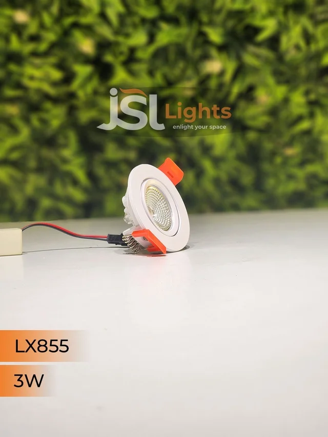 LX 855 3W Round Deep Recessed COB Downlight - 3W, 6000K
