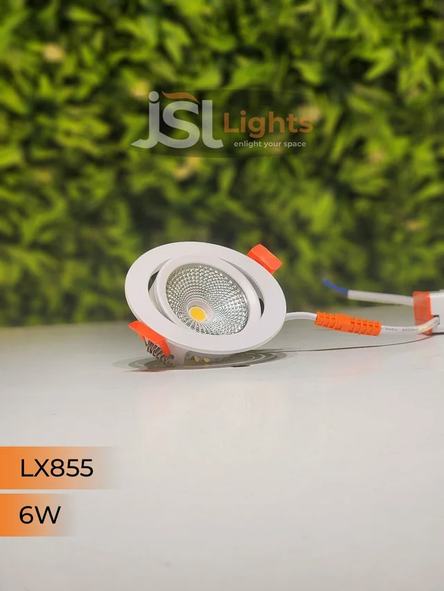 LX 855 6W Round Deep Recessed COB Downlight - 6W, 4000K